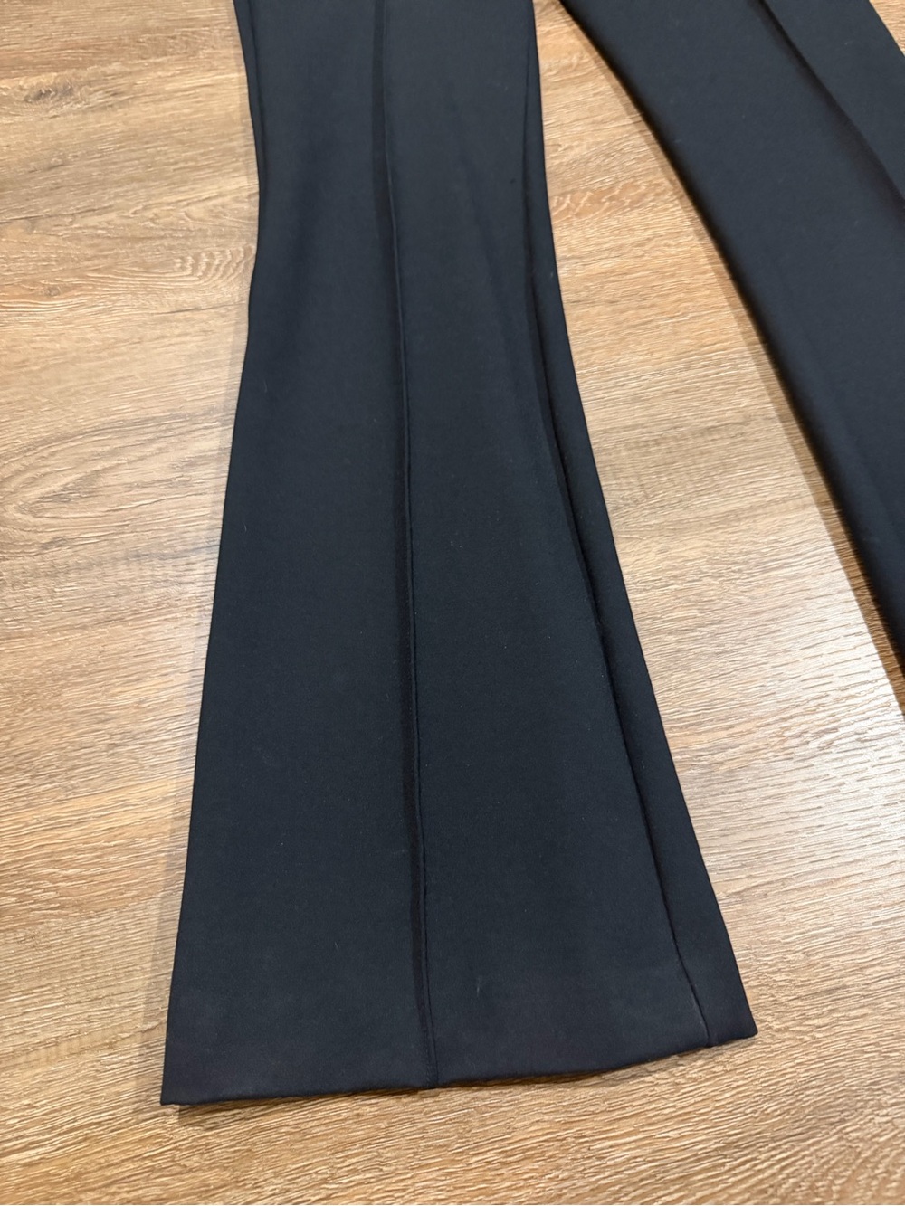 Anthropologie Essential Trouser Flare Black Pants Size 2 Long 32” Inseam - Picture 4 of 11